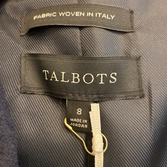 NWT Talbot’s Navy Blue Wool Blend Blazer Jacket made in Italy - Picture 8 of 10